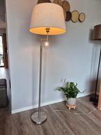 Te koop staande vloerlamp van nikkel met leeslamp, Huis en Inrichting, Lampen | Vloerlampen, Ophalen, Gebruikt, Metaal, 150 tot 200 cm