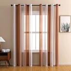 Rode Witte Inbetween Gordijnen Gordijn Doorschijnend Vitrage, Nieuw, 200 cm of meer, Rood, Verzenden