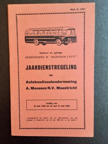 AUTOBUS  A.MEUSSEN N.V. MAASTRICHT 26 MEI 1968-31 MEI 1969 beschikbaar voor biedingen