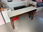 Dressoir meubel tafel bruin wit antiek, Ophalen