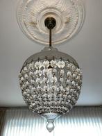 Antieke kristallen plafondlamp, Ophalen of Verzenden