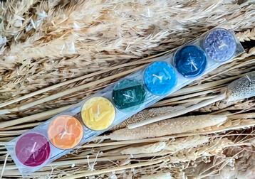 Chakra Theelichtjes Set beschikbaar voor biedingen