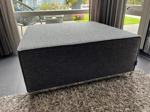 Hocker antraciet Topform, Huis en Inrichting, Fauteuils, Zo goed als nieuw, Metaal, Stof, 75 tot 100 cm, 75 tot 100 cm, Ophalen