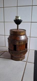 Vintage tafellamp wiel wagen lamp schemerlamp, Ophalen, Gebruikt, Hout, Minder dan 50 cm