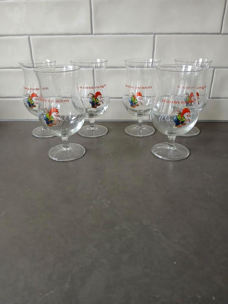Brasserie La chouffe bierglazen (6), Verzamelen, Biermerken, Zo goed als nieuw, Glas of Glazen, Overige merken, Ophalen of Verzenden
