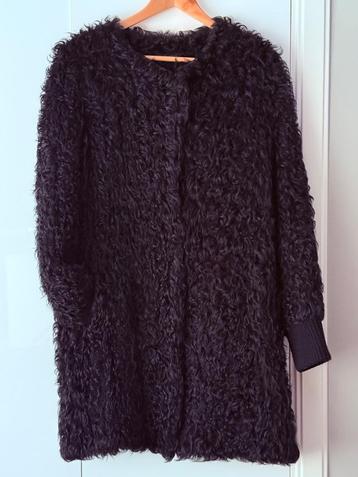 ines & marechal pauw zwart shearling coat vestjas | 36 beschikbaar voor biedingen