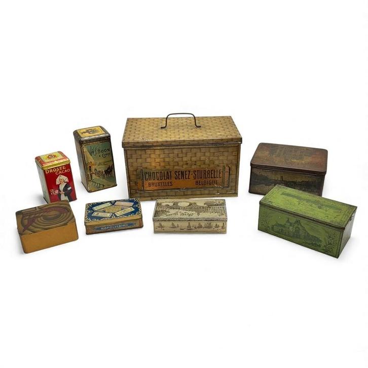 Lot reclameblikken, Verzamelen, Blikken, Gebruikt, Overige, Ophalen of Verzenden