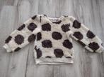 Prachtige bruin ecru giraffe teddy trui van Quapi, 104/110., Kinderen en Baby's, Kinderkleding | Maat 104, Meisje, Trui of Vest