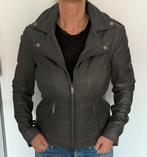 Leren dames jasje - kleur Grijs, Kleding | Dames, Maat 38/40 (M), Transmission, Ophalen of Verzenden, Zo goed als nieuw
