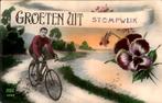 Stompwijk - Groeten uit - Fiets - Wielrenner - Race, Ophalen of Verzenden, Voor 1920, Gelopen, Zuid-Holland