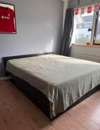 IKEA Malm bed 180x200 + matras & lades, Huis en Inrichting, Gebruikt, Zwart, Tweepersoons, Ophalen of Verzenden