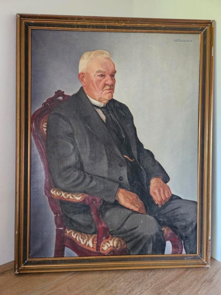 Antiek olieverf schilderij van GB olislagers, Antiek en Kunst, Kunst | Schilderijen | Klassiek, Ophalen