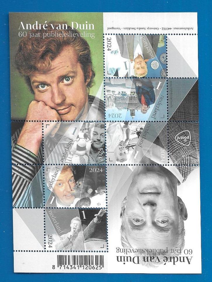 André van Duin 60 jaar publiekslieveling (postzegelvel), Postzegels en Munten, Postzegels | Nederland, Postfris, Na 1940, Verzenden