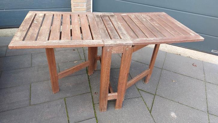 Hardhouten tuintafel, Tuin en Terras, Tuintafels, Gebruikt, Rechthoekig, Hout, Ophalen