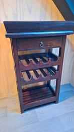 Houten wijnrek met lade, Gebruikt, Ophalen of Verzenden, Hout, 5 tot 15 flessen