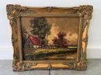 Schilderij olieverf op doek landschap Emanuel Burgy, Ophalen of Verzenden