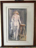 Harry Maas Naakt aquarel 48 x 65 cm, Ophalen