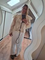 Exclusieve kanten blouse 2x gedragen van Faberge, Maat 38/40 (M), Overige typen, Zwart, Ophalen of Verzenden