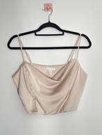 H&M satijnen croptop maat M - champagnekleur, Maat 38/40 (M), H&M, Beige, Ophalen of Verzenden