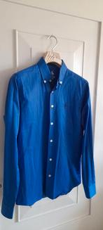 Ralph Lauren koningsblauw overhemd met marine rider M, Ralph Lauren, Halswijdte 39/40 (M), Zo goed als nieuw, Verzenden
