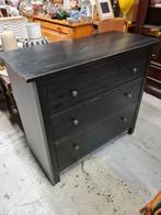 Redelijk nette ladekast 3 lades Ikea echt hout zwart, Huis en Inrichting, Ophalen, Gebruikt, 50 tot 100 cm, 3 of 4 laden