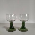Set vintage Luminarc Roemer wijnglazen groene voet, Ophalen of Verzenden, Zo goed als nieuw, Overige typen