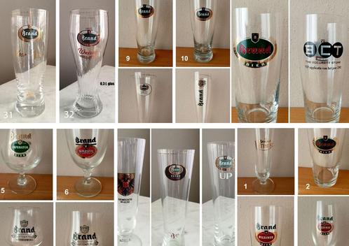 Collectie Brand Bierglazen, Verzamelen, Biermerken, Zo goed als nieuw, Glas of Glazen, Brand, Ophalen
