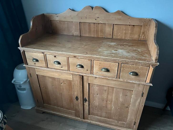 Antieke Commode/Dressoir - Grenenhout, Kinderen en Baby's, Kinderkamer | Commodes en Kasten, Gebruikt, Ophalen