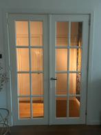 Binnendeuren, (hardhout) met acht glazen ramen per deur., Ophalen, Gebruikt, Binnendeur, Hout