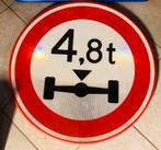 Verkeersbord, maximale belasting, rond, metaal, prima staat, Ophalen of Verzenden, Zo goed als nieuw