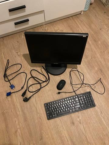 Computer Scherm + Draadloos Toetsenbord & Muis beschikbaar voor biedingen