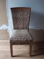 Teakhouten banaanblad eetkamer stoelen T.E.A.B., Ophalen, Riet of Rotan, Gebruikt, Bruin