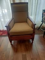 klassiek model fauteuil okergeel/oudroze, Huis en Inrichting, Ophalen, Zo goed als nieuw, 75 tot 100 cm, 50 tot 75 cm