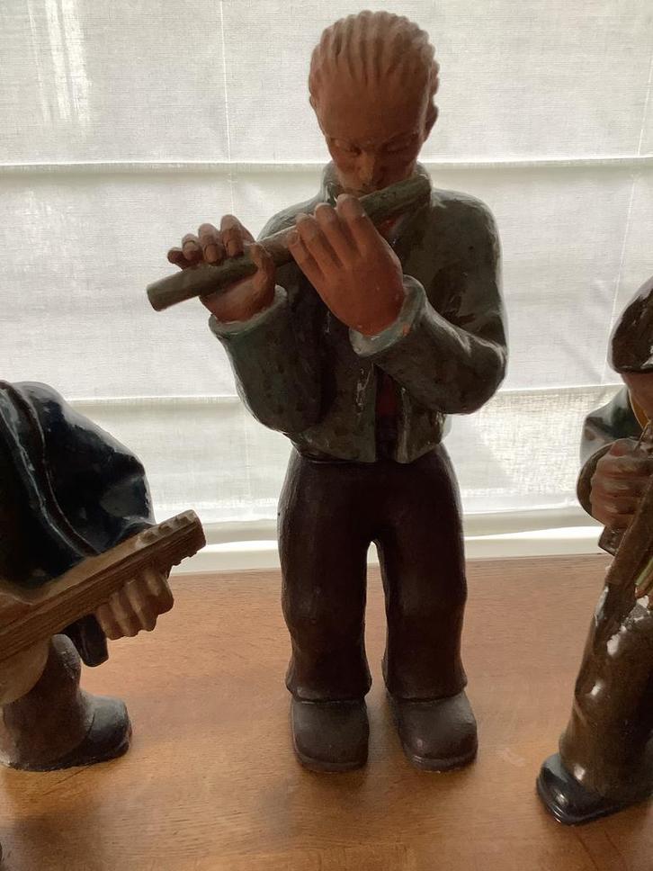 Retro Beelden (Muzikanten) bieden, Antiek en Kunst, Kunst | Beelden en Houtsnijwerken, Ophalen
