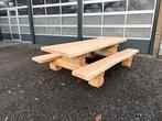 Zeer robuuste boomstam picknicktafels, Ophalen, Nieuw, Rechthoekig, Hout
