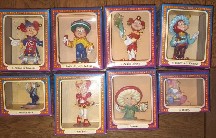 8 Pardoes / Efteling beeldjes in originele verpakking, Verzamelen, Efteling, Nieuw, Beeldje of Poppetje, Ophalen of Verzenden