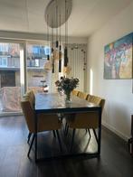 Eettafel 220x100 met bijpassende salontafel 110x60, Huis en Inrichting, Tafels | Eettafels, Ophalen, Overige materialen, 200 cm of meer