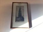 Martinitoren Groningen ets Marius Janssen, Antiek en Kunst, Kunst | Etsen en Gravures, Ophalen