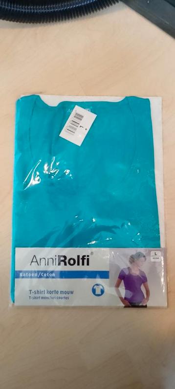 Nieuw blauw T-shirt met korte mouw van AnniRol, maat 42/44 beschikbaar voor biedingen