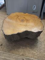 Boomstam bijzettafeltje, Huis en Inrichting, Tafels | Bijzettafels, Ophalen, Zo goed als nieuw, Rond, Minder dan 55 cm