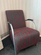 Grijs met rode stoel, Huis en Inrichting, Fauteuils, Ophalen, Zo goed als nieuw, Minder dan 75 cm, 50 tot 75 cm