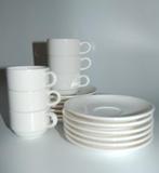 Luzerne: Zes espressokop en schotels en 6 extra schotels, Nieuw, Ophalen of Verzenden, Effen, Kop(pen) en/of Schotel(s)