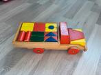 Houten Speelgoed Truck met Blokken, Ophalen of Verzenden, Gebruikt, Duw- of Trekspeelgoed