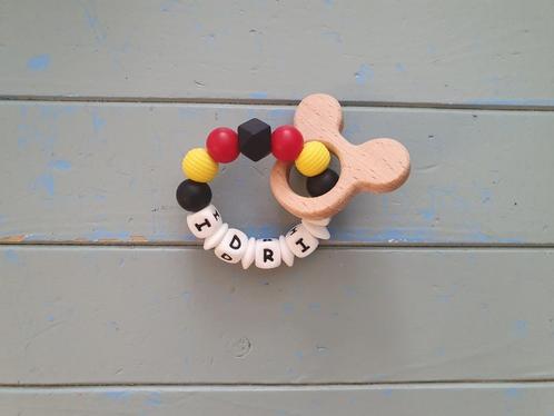 bijtring mickey mouse met of zonder naam €10,95, Kinderen en Baby's, Speelgoed | Babyspeelgoed, Nieuw, Rammelaar, Ophalen of Verzenden