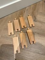 Heel goed 7x Brio houten trein halve recht spoor rail 33334, Ophalen of Verzenden, Zo goed als nieuw