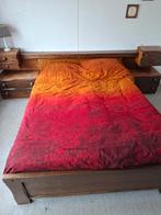 Bed/2-persoons., Huis en Inrichting, Ophalen, Gebruikt, Bruin, Tweepersoons