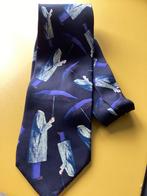 Stropdas, Ophalen of Verzenden, Gedragen, Blauw, Met patroon