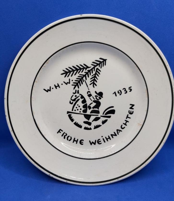 Duitse WO2" Frohe Weihnachten“ WHW Winterhilfswerk bord 1935, Verzamelen, Militaria | Tweede Wereldoorlog, Duitsland, Ophalen of Verzenden