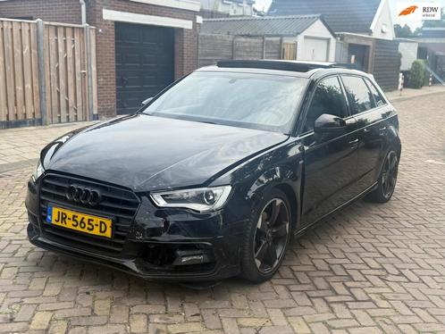 Audi A3 Sportback 1.4 TFSI S Line AUTOMAAT PANO, Auto diversen, Schadeauto's, Audi, Automaat, Benzine, Hatchback, Zwart