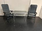 Stoelen met tafel, Caravans en Kamperen, Ophalen, Zo goed als nieuw, Campingtafel